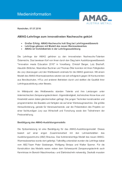 Medieninformation - AMAG Austria Metall AG
