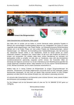 Ausgabe-Juli-2016 - Gemeinde Kainach bei Voitsberg