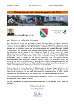 Ausgabe-Juli-2016 - Gemeinde Kainach bei Voitsberg