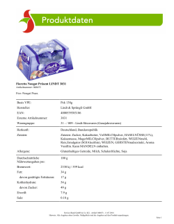 Fioretto Nougat Präsent LINDT 3831 Basis VPE: Pck 138g Hersteller