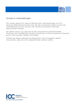 Hinweis zu Veranstaltungen