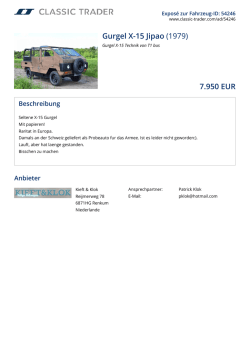 Gurgel X-15 Jipao (1979) 7.950 EUR