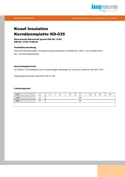 Knauf Insulation Kerndämmplatte KD-035