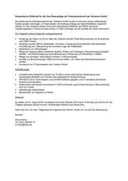 Studentische Hilfskraft für die Geo