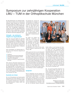 Symposium zur zehnjährigen Kooperation LMU – TUM in der