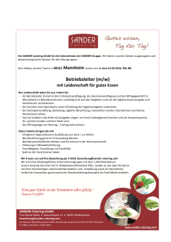 Betriebsleiter (m/w)