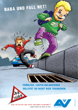 Poster Stolperfallen Volksschule Gehsteigkante - BABA und