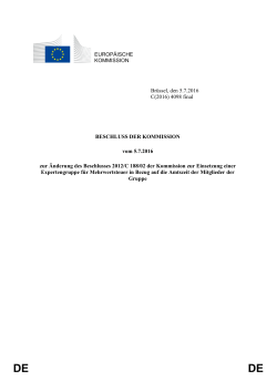 Beschluss C(2016) - Europäische Kommission