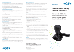 Installationsanleitung Installation manual