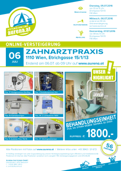 Flyer Zahnarzt - Aurena Auktionen GmbH
