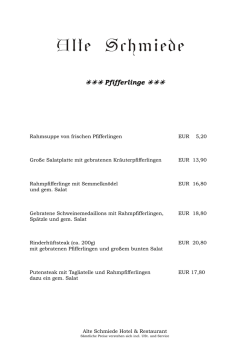 Pfifferlinge - in der Alten Schmiede Großbottwar