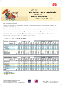 Informationen im &Uuml;berblick und Fahrplan (PDF