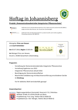 Hoftag in Johannisberg - Demonstrationsbetriebe integrierter