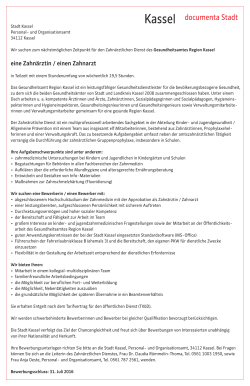 eine Zahn&auml;rztin / einen Zahnarzt