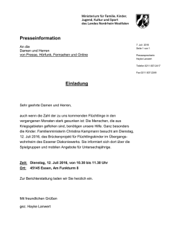 Presseinformation Einladung