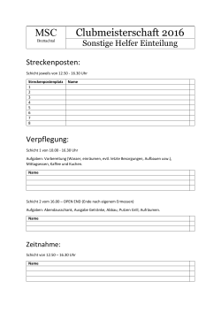 Helfer Einteilung