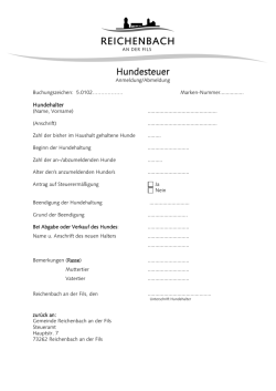 Hundesteuer-An/Abmeldung - Reichenbach an der Fils