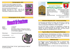 Mitteilungsblatt der Gemeinde Vilsheim Juli 2016 Deckblatt