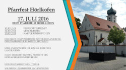 Pfarrfest Hörlkofen 17. JULI 2016