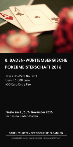 8. Baden-Württembergische PokermeisterschaftLaden Sie sich hier