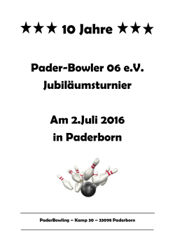10 Jahre - Pader Bowler 06 eV