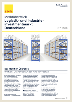 Marktueberblick Logistikinvestment_Q2-2016. - Kon-ii