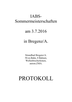 PROTOKOLL - Schwimmabteilung des TSV Bad Saulgau