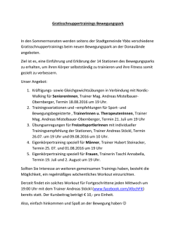Gratisschnuppertrainings Bewegungspark In den