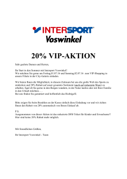 20% vip-aktion - SV Fortuna Freudenberg