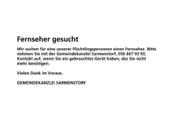 Fernseher gesucht