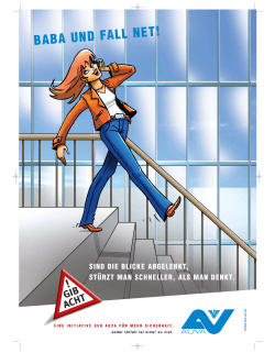 AUVA Poster Treppe Aktion Sturz und Fall