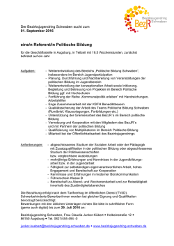 eine/n Referent/in Politische Bildung