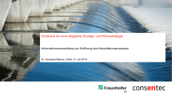 Consentec ISI Fraunhofer - Gemeinsam für eine integrierte Energie