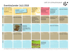 Eventkalender Juli 2016
