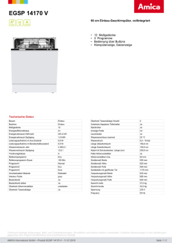 EGSP 14170 V - Amica International GmbH