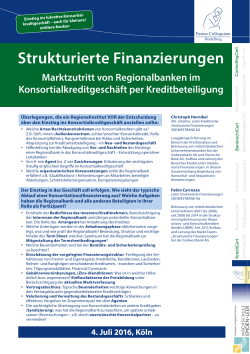 Strukturierte Finanzierungen - Finanz Colloquium Heidelberg