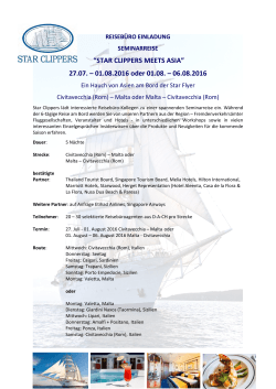 “STAR CLIPPERS MEETS ASIA” 27.07. – 01.08.2016 oder