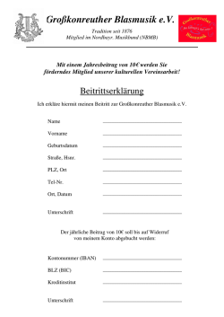 Gro&szlig;konreuther Blasmusik eV - bei der Gro&szlig;konreuther Blasmusik e