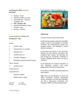 Grill &ndash; Gem&uuml;se