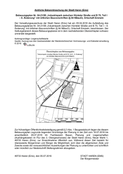 Industriepark zwischen H&uuml;nteler Stra&szlig;e und B 70, Teil