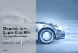 Global Automotive Supplier Study 2016