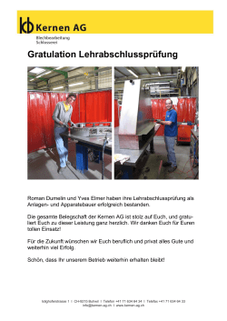 Gratulation Lehrabschlusspr&uuml;fung