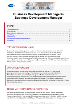 Business Development ManagerIn
