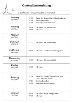 Gottesdienstordnung - Herz-Jesu