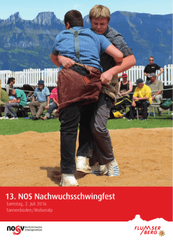 Flyer 13. NOS Nachwuchsschwingfest