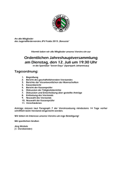 An alle Vereinsmitglieder