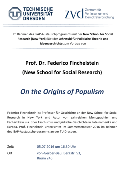 On the Origins of Populism