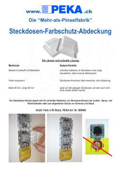 Steckdosen-Farbschutz-Abdeckung
