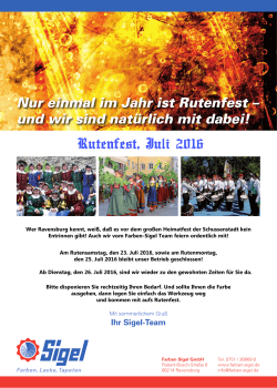 Rutenfest, Juli 2016