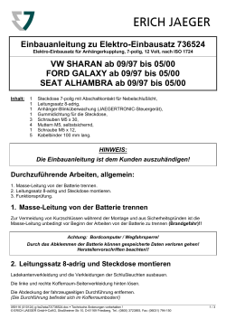 VW SHARAN ab 09/97 bis 05/00 FORD GALAXY ab 09/97 bis 05/00